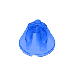 GOBRICKS GDS-1086 Cone 4 x 4 x 2 with Axle Hole - YWOBB