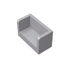 GOBRICKS GDS-1272 Panel 1 x 2 x 1 with Rounded Corners and 2 Sides - YWOBB