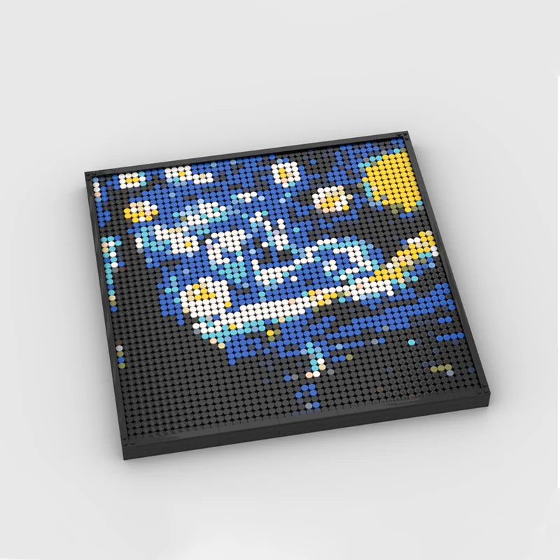 GOBRICKS MOC 50853 Starry Night Art Photo - YWOBB
