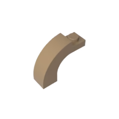 GOBRICKS GDS-719  Arch 1 x 3 x 2 Curved Top - YWOBB