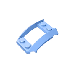 GOBRICKS GDS-1508 Wedge 4 x 3 Open with Cutout and 4 Studs - YWOBB