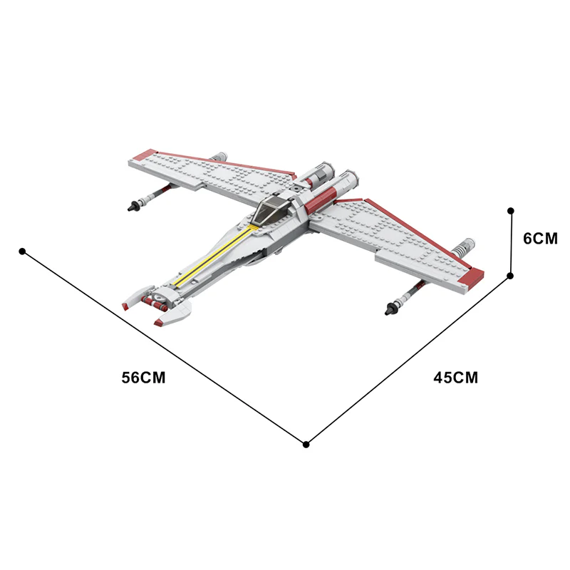 GOBRICKS MOC 47427 Republic Striker-Class Starfighter - YWOBB
