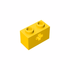GOBRICKS GDS-633  Brick 1 x 2 with Axle Hole - YWOBB