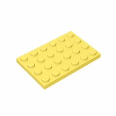 GOBRICKS GDS-520 Plate 4 x 6 - YWOBB