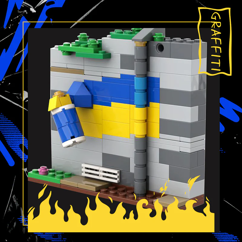 GOBRICKS MOC 103687 Graffiti - YWOBB