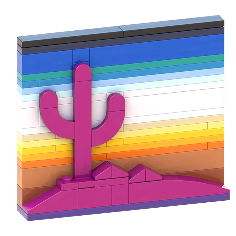 GOBRICKS MOC 145274 AZ Sunset Display - YWOBB