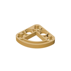 GOBRICKS GDS-990 Modified L-Shape Quarter Ellipse Thin 3 x 3 - YWOBB