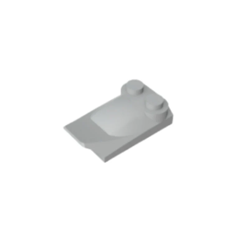 GOBRICKS GDS-M018 Slope Curved 3 x 2 x 2/3 with 2 Studs Wing End - YWOBB