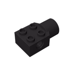GOBRICKS GDS-1087 Brick Modified 2 x 2 with Pin Hole, Rotation Joint Socket - YWOBB