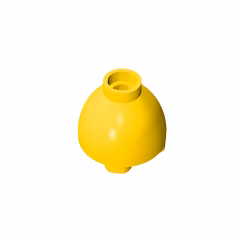 GOBRICKS GDS-1194 Round 2 x 2 Dome Bottom with Studs - YWOBB