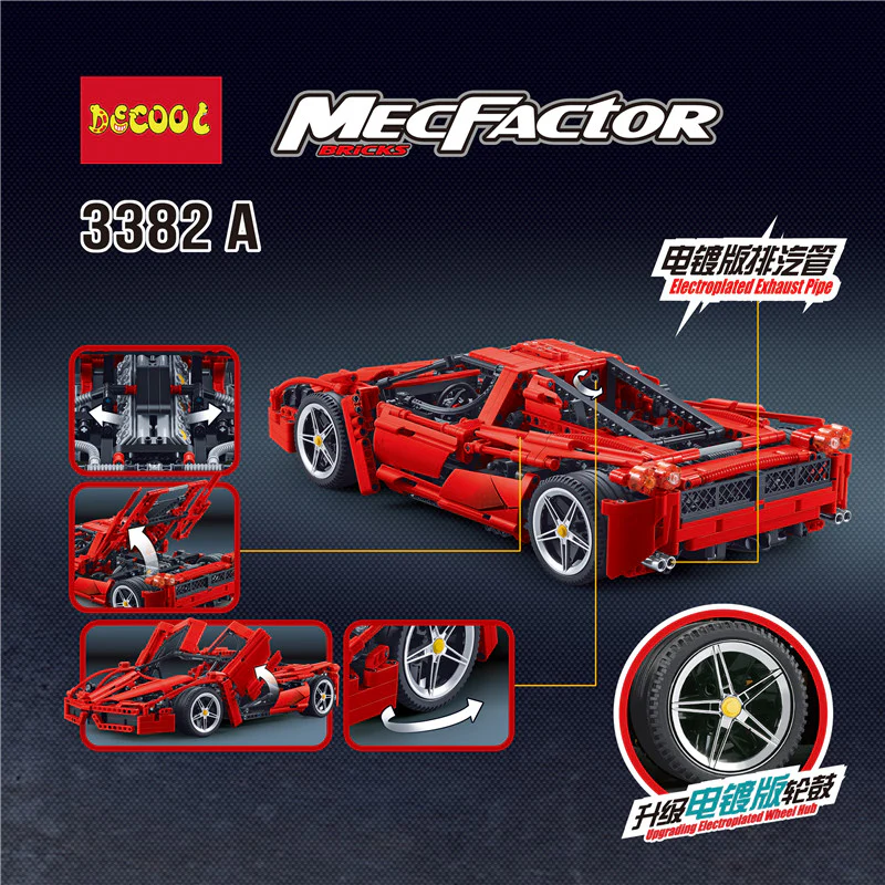 DECOOL 3382A/B Formula Speed Champions Racer Car F1 Enzoed - YWOBB