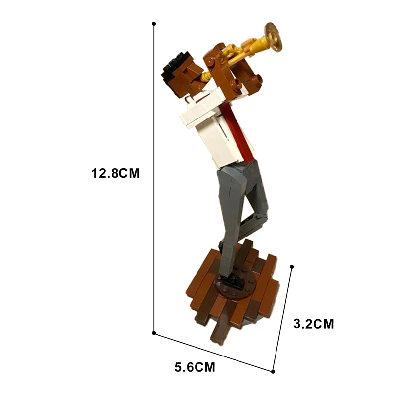 GOBRICKS MOC 129361 Trumpet Player - YWOBB