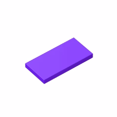GOBRICKS GDS-614 Tile 2 x 4 - YWOBB