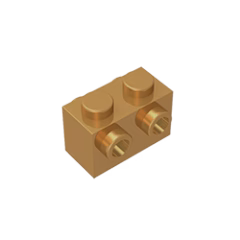 GOBRICKS GDS-648 Modified 1 x 2 with Studs on 2 Sides - YWOBB