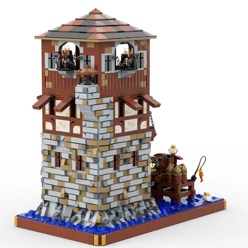 GOBRICKS MOC 126224 Medieval lighthouse - YWOBB