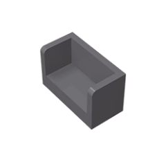 GOBRICKS GDS-1272 Panel 1 x 2 x 1 with Rounded Corners and 2 Sides - YWOBB