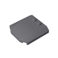 GOBRICKS GDS-1266 Wedge 4 x 4 x 2/3 Triple Curved - YWOBB