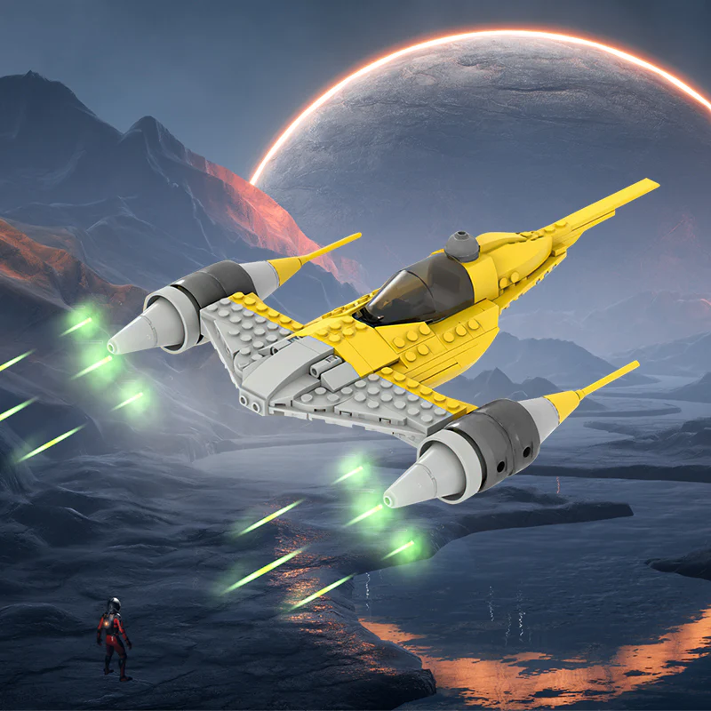 GOBRICKS MOC 110240 Midi Naboo N-1 Starfighter - YWOBB