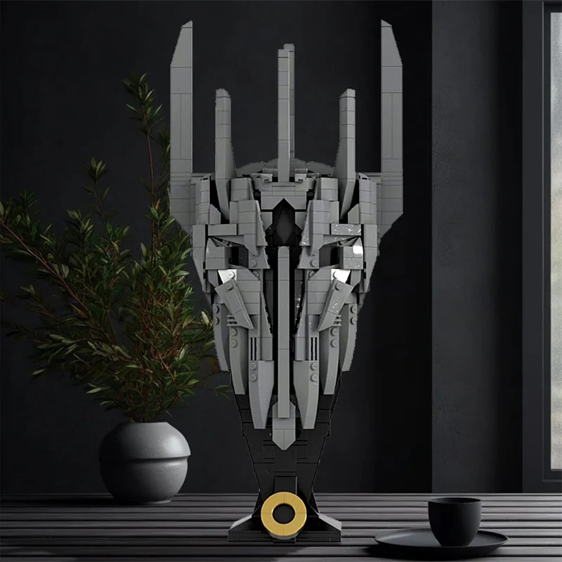 GOBRICKS MOC 179387 LOTR Sauron Helmet - YWOBB