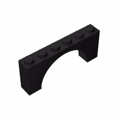 GOBRICKS GDS-678  Arch 1 x 6 x 2 - Medium Thick Top without Reinforced Underside - YWOBB