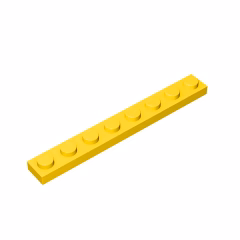 GOBRICKS GDS-506 Plate 1 x 8 - YWOBB