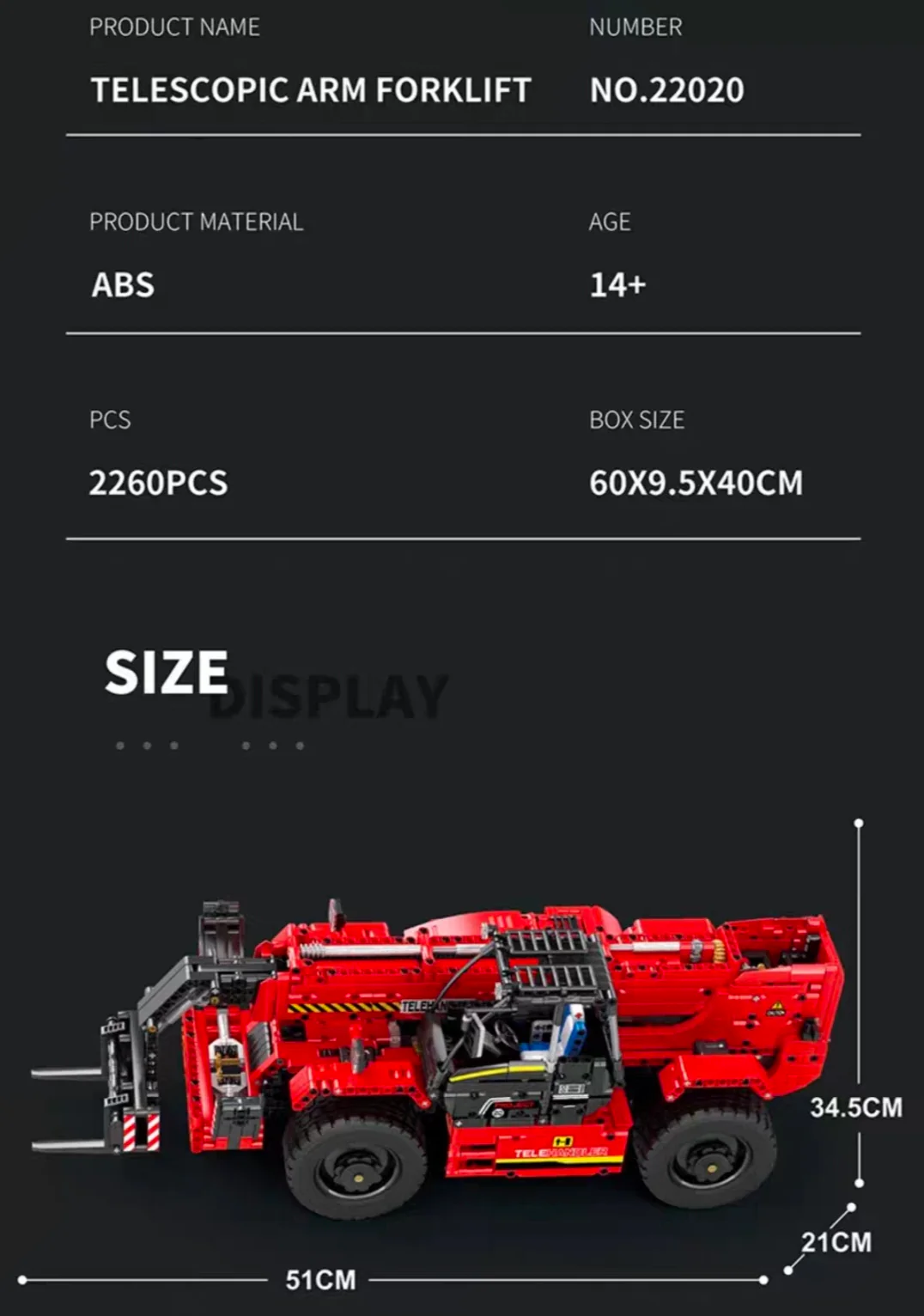 Reobrix 22020  Telescopic Arm Forklift - YWOBB
