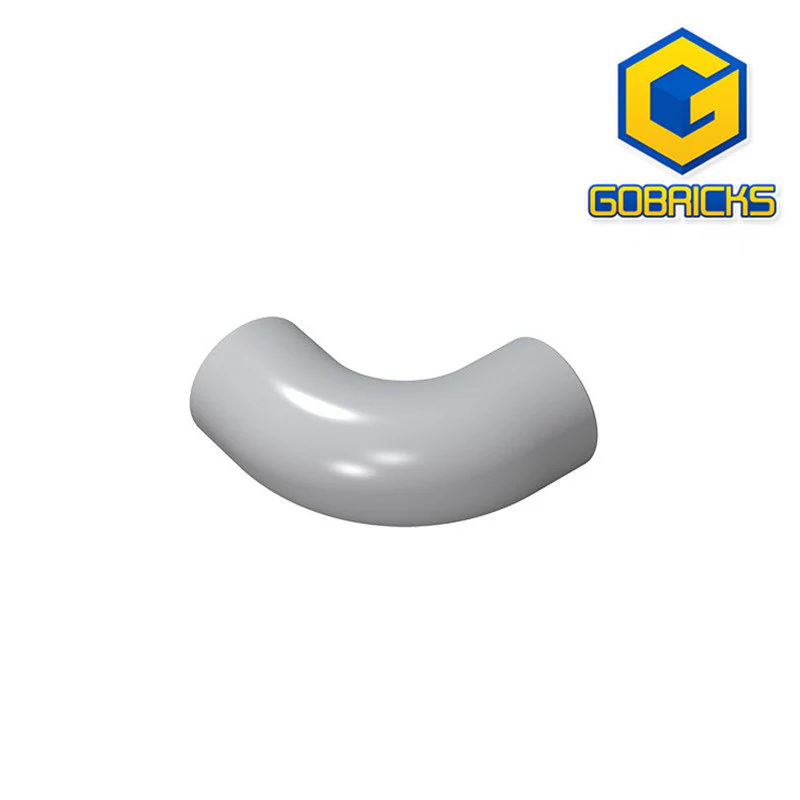 GOBRICKS GDS-1114 Round 1 x 1 d. 90 Degree Elbow - No Stud - Type 2 - Axle Hole - YWOBB
