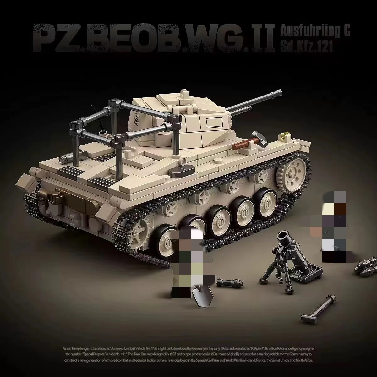 Quan Guan 100275 WWII PZ.BEOB.WG II Ausfuhriing C Sd.Kfz.121 - YWOBB