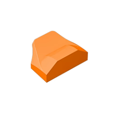 GOBRICKS GDS-1507 Curved 1 x 2 x 2/3 Wing End - YWOBB