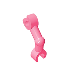 GOBRICKS GDS-1216 Arm Skeleton, Bent with Clips at 90 degrees - YWOBB