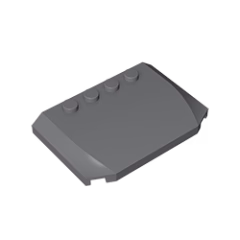 GOBRICKS GDS-1302 Wedge 4 x 6 x 2/3 Triple Curved - YWOBB