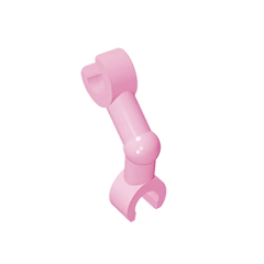 GOBRICKS GDS-1216 Arm Skeleton, Bent with Clips at 90 degrees - YWOBB