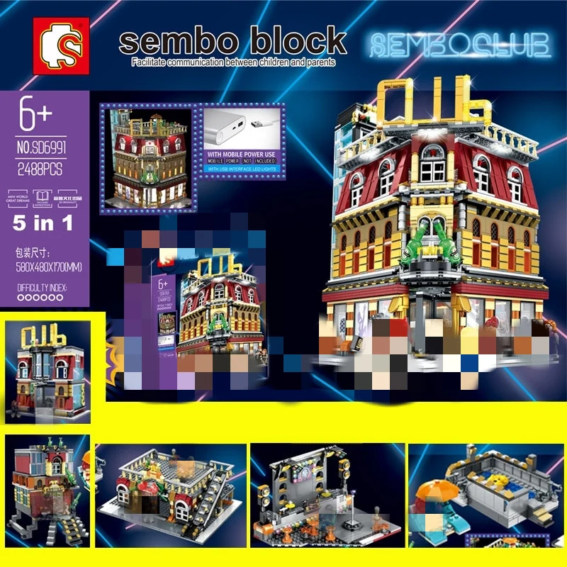 Sembo SD 6991 5 in 1 Nightclub with light and USD connecter - YWOBB