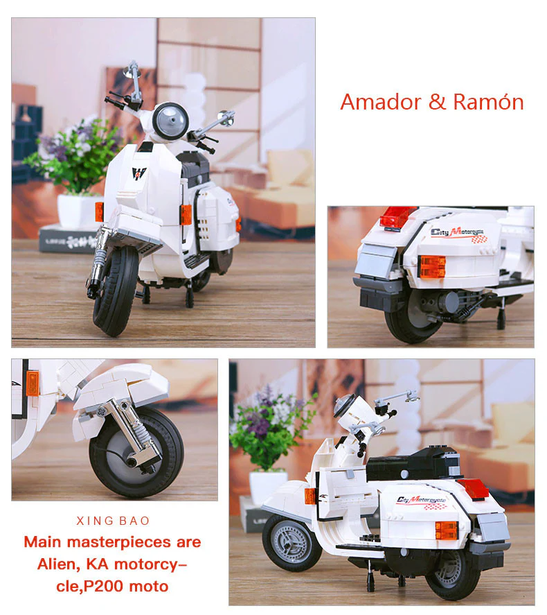 XINGBAO XB-03002 The Vespa P200 Moto - YWOBB