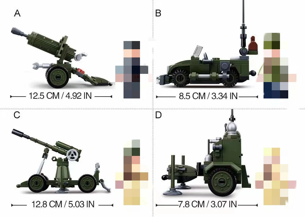 SLUBAN M38-B0679 World War II Reborn Integrated Wheeled Assault Vehicle - YWOBB