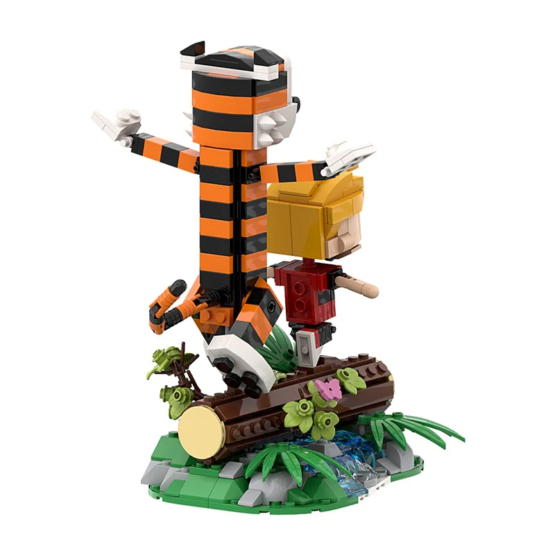 GOBRICKS MOC A1392 Calvin And Hobbes - Tigger - YWOBB