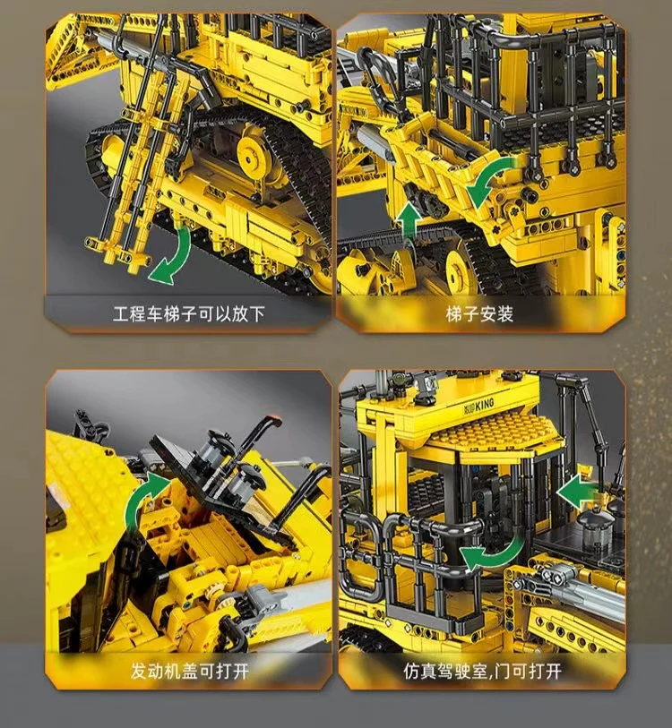 Mould King 17023 RC Pneumatic Bulldozer OVP EU Warehouse Version - YWOBB