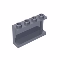 GOBRICKS GDS-787 Panel 1 x 4 x 2 with Side Supports - Hollow Studs - YWOBB