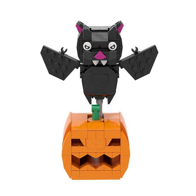 GOBRICKS MOC A0606Y02 Halloween BrickHeadz - Pumpkin Bat - YWOBB