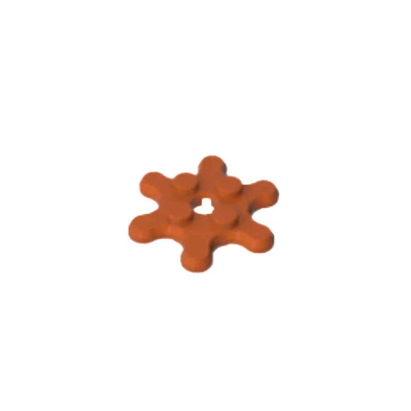 GOBRICKS GDS-90034 Round 2 x 2 with 6 Gear Teeth / Flower Petals - YWOBB