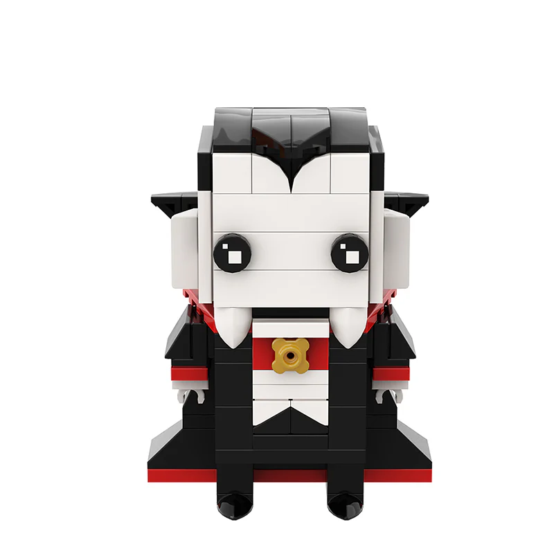 GOBRICKS MOC A0606Y04 Halloween Brickhead - Vampire - YWOBB