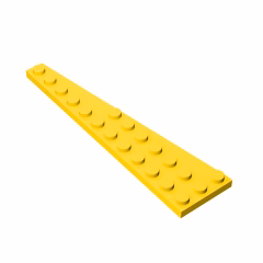GOBRICKS GDS-707  Plate 12 x 3 Right - YWOBB