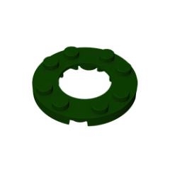 GOBRICKS GDS-842  Round 4 x 4 with 2 x 2 Round Open Center - YWOBB