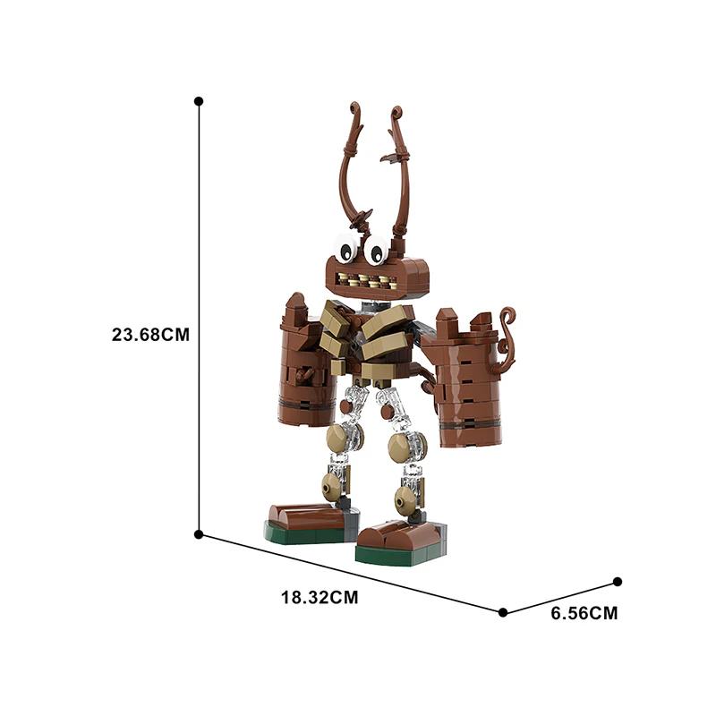 GOBRICKS MOC A0503Y06 My Singing Monsters-Wood monster - YWOBB