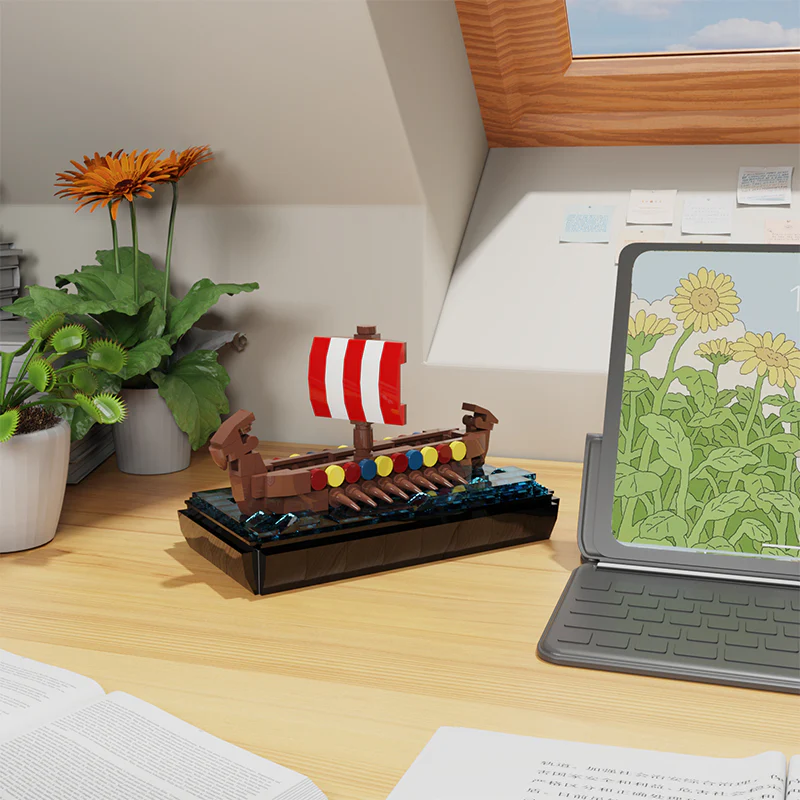 MOC C9157 Small Viking Ship - YWOBB