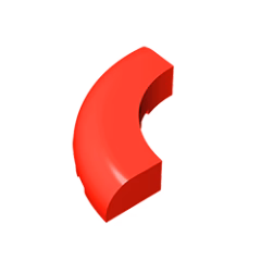 GOBRICKS GDS-1275 Round Corner 5 x 5 x 1 without Studs - YWOBB