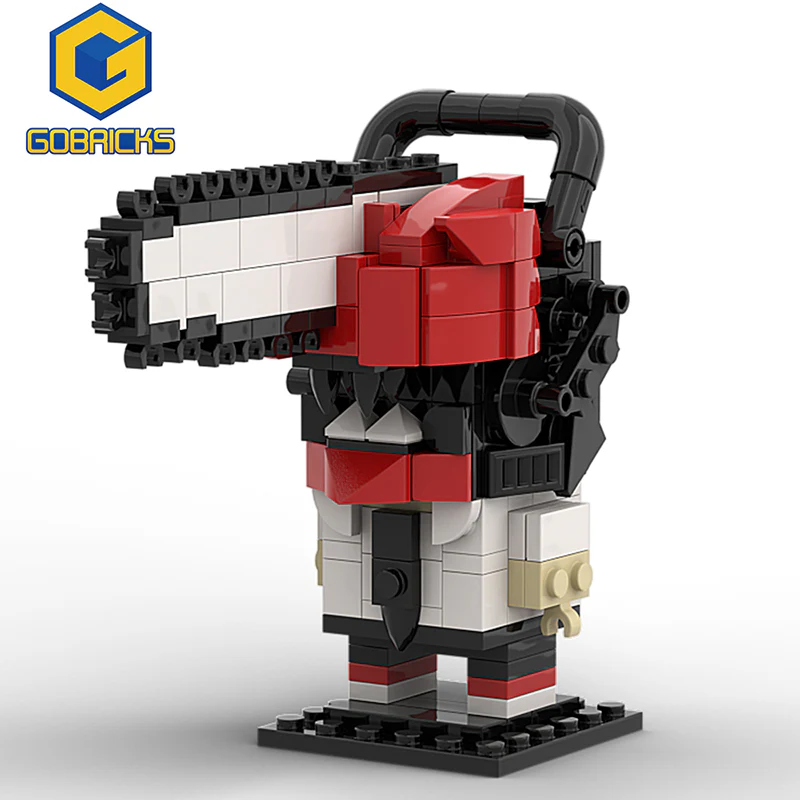 GOBRICKS MOC A0152 Chainsaw Man. Square head - YWOBB