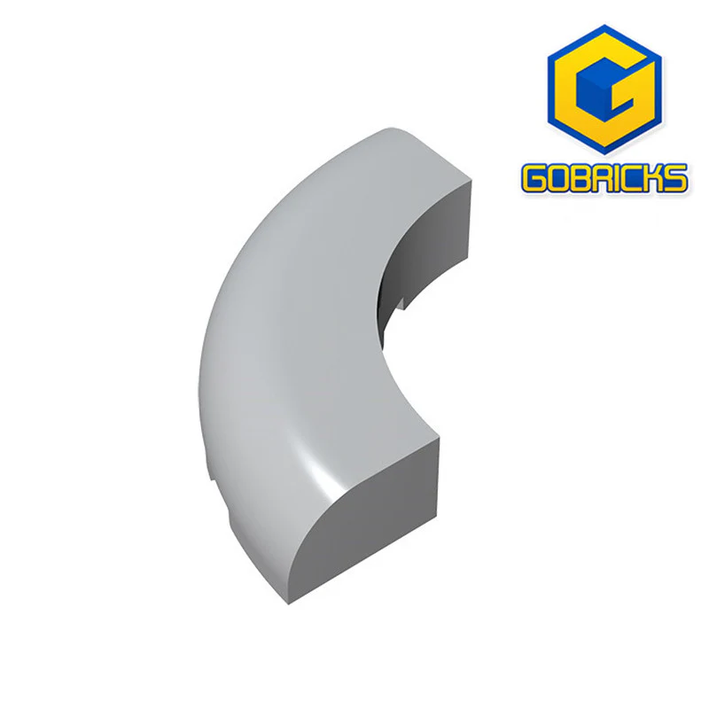 GOBRICKS GDS-1275 Round Corner 5 x 5 x 1 without Studs - YWOBB
