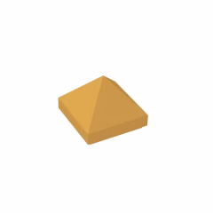 GOBRICKS GDS-837 Slope 45 1 x 1 x 2/3 Quadruple Convex Pyramid - YWOBB