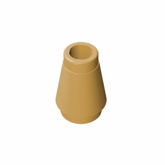 GOBRICKS GDS-606 Cone 1 x 1 without Top Groove - YWOBB